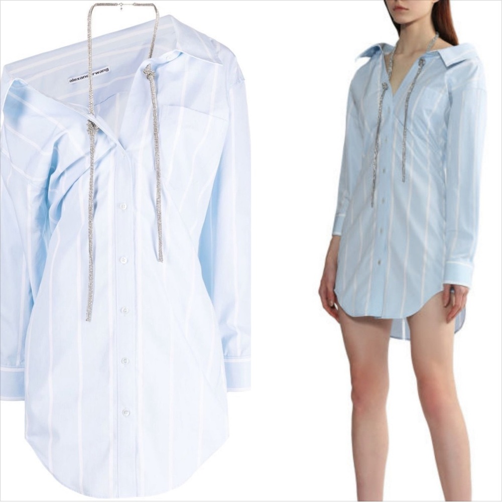 AUTHENTIC Alexander wang shirt with diamond halter neck detail FIRM PRICE - Picture 4 of 15